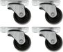 AMIG zwenkwiel - 4x - D30mm - nylon - 45kg draagvermogen - zwart - transportwiel