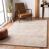 Safavieh Bohemian Indoor Hand Tufted Abstract Collection, ABT340, in Ivory / Rust, 122 X 183 cm