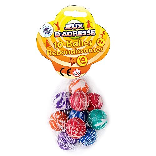 FLYPOP'S - 10 springballen, 030185, oranje, rood, blauw, paars, groen