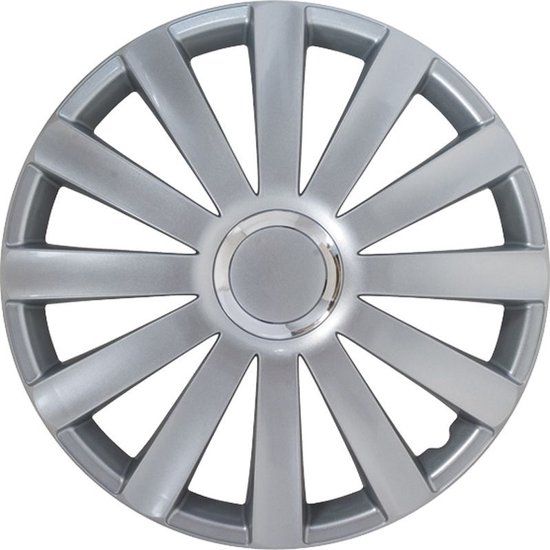 Autostyle Wieldoppen Spyder 15 Inch Zilver Set Van 4