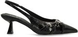 Sacha - Escarpins slingback noirs avec boucles - Taille 42