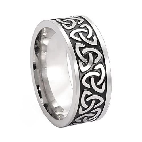 Dreamtimes Ring Heksenknoop voor dames, roestvrij staal, Keltische