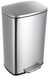 Poubelle de cuisine 50 litres - Poubelle à pédale - Inox - Avec couvercle - Design moderne et minimaliste - Argent