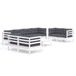 vidaXL Loungeset met kussens massief grenenhout