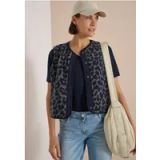 cecil Teddyvest met softshell-details en luipaardprint
