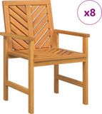 vidaXL Eetkamerstoel Naturel Massief Acacia Hout