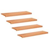 vidaXL Trapmatten 4 st Lak 100 x 30 x 2 cm Massief beukenhout