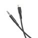 HOCO AUX-aansluitkabel, 3,5 mm, compatibel met iPhone, model UPA18, 1 meter, zwart