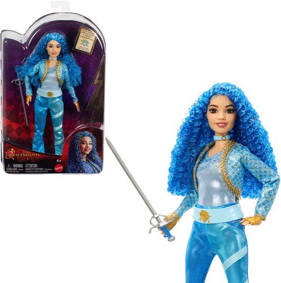 Mattel Disney pop Chloe Assepoester dochter Descendants 4 blauw.