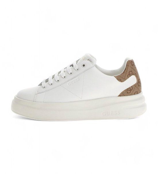 GUESS Elbina Vetersneakers Dames Wit Leer Maat 39