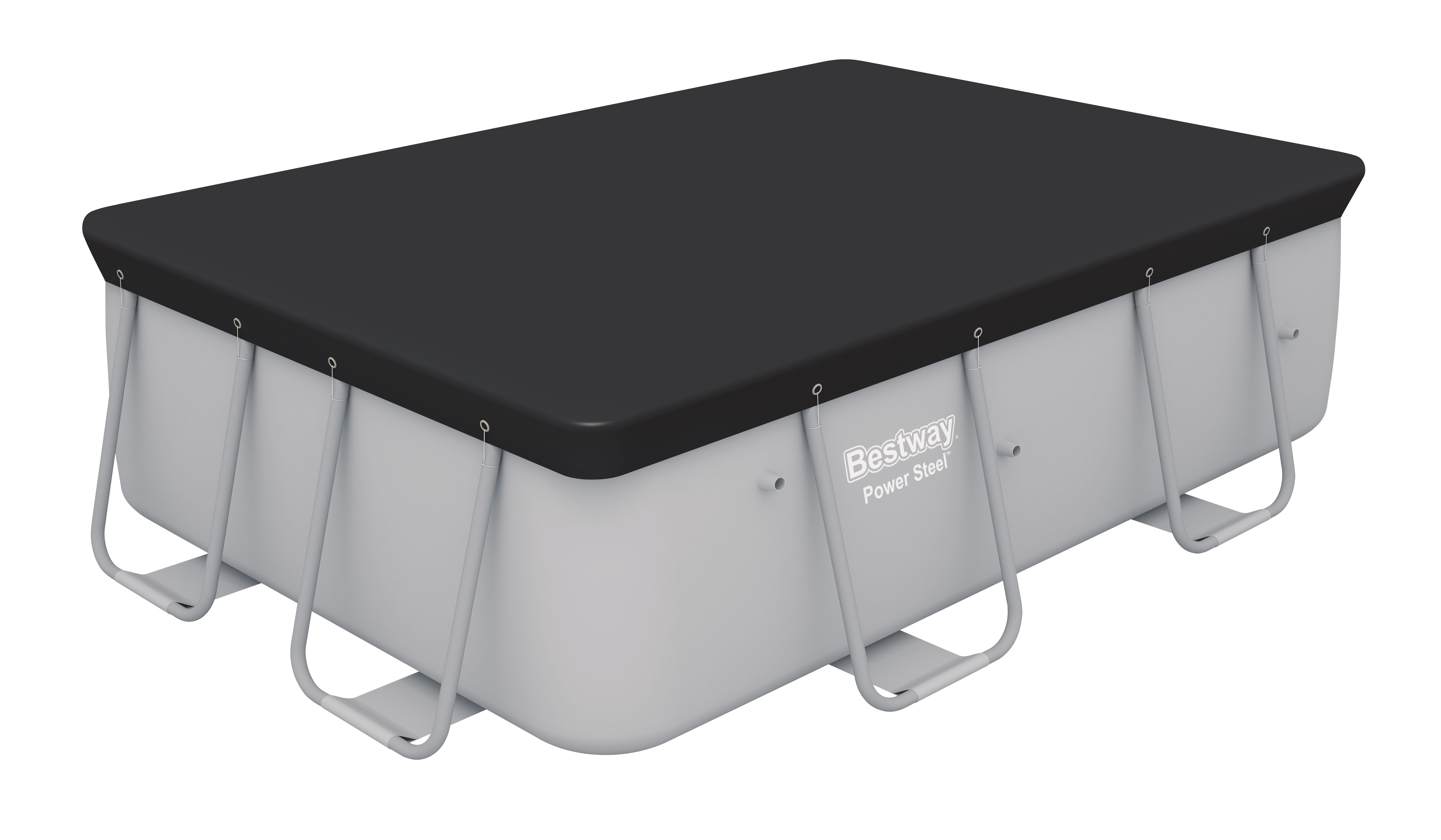 Bestway Flowclear Cover Power Steel Rechthoek 282 - Grijs - 58442