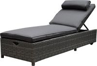 AVH-Collectie Thermen Antraciet Thermen Ligbed 189x65xH31 cm