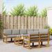 vidaXL - Hoek loungeset - Acacia hout - 8 zitplekken - Naturel en lichtgrijs