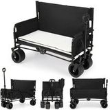 Coast Landau pliable - 2-en-1 avec barre de poussée réglable - roues tout terrain - noir
