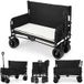 Coast Landau pliable - 2-en-1 avec barre de poussée réglable - roues tout terrain - noir