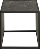 Actona Strington Bijzettafel Vierkant Zwart Melamine/Staal 40x40x40cm