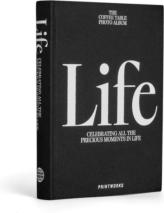 {"int": null, "string": "Printworks"} Printworks Life Photo Album - Black - 80 Pages - Adhesive Album