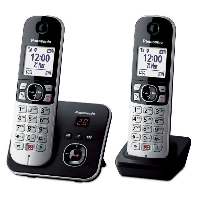 Panasonic KX-TG6862JTB DECT-telefoon - Draadloos - Nummerherkenning - Zwart/Zilver