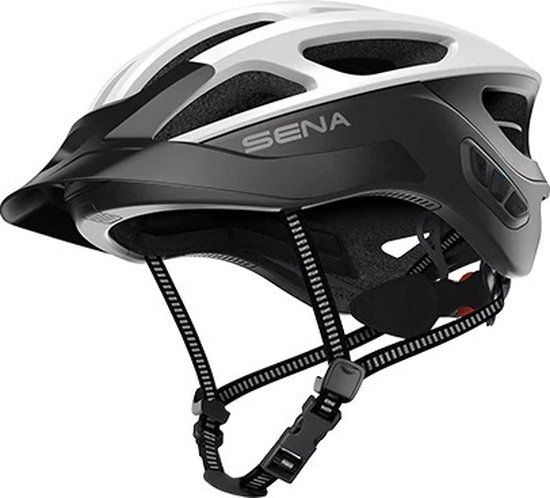 Sena R1 EVO Smart Cycling Helm - Mat Wit - Maat S - Unisex