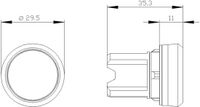 Siemens 3SU10510AB500AA0 3SU1051-0AB50-0AA0 Bouton-poussoir lumineux, Bouton de commande plat, Anneau frontal en métal, Bleu brillant