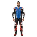 Alpinestars Combinaison En Cuir Racing Absolute V2 1 Pièce Metallic Blue Black White Rdfl, Taille: 46