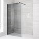 Hudson Reed Paroi de douche italienne – Noir – 76 cm – Bras stabilisateur - Design contemporain - Nox