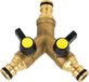 Non-branded Laiton Y-distributeur avec 3 x 1/2 pouce connexions