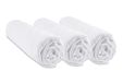Set Easy Dort Set van 3 hoeslakens, 70 x 140 cm, babybed, kinderbed, hypoallergeen bamboe, wit, rekbaar en ademend, gezonde slaap, Oeko-Tex label, gemaakt in Europa