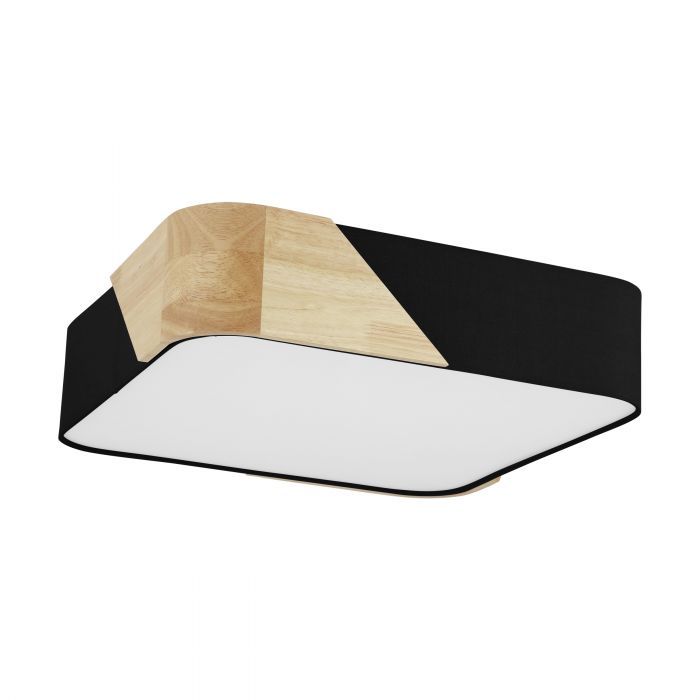 EGLO Grimaldino Plafondlamp - Zwart/Bruin - E27 - 41.5 cm