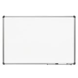 Pizarra Ofituria Pizarra Magnética, Pizarra Blanca Pared, Pizarra de Rotulador Marco Aluminio, Pizarra Magnética Vitrificada para Uso Escolar, Laboral o Personal, Superficie Suave y Brillante (90x60cm)