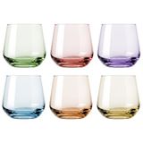 Glasmark Krosno 1992 Water-, sap- en cocktailglazen, 310 ml, set van 6 stuks, transparant, meerkleurig, glazen set voor thuis en horeca