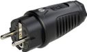 PC Electric 0522-ss Stekker met randaarde Massief rubber Zwart IP54
