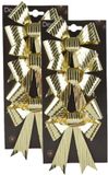 Decoris ornements de Noël nœuds - 6 pièces - or - 14 x 10 cm