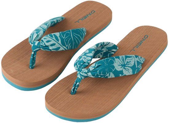 O'Neill Ditsy Sun Teenslippers Dames Blauw - Bruin