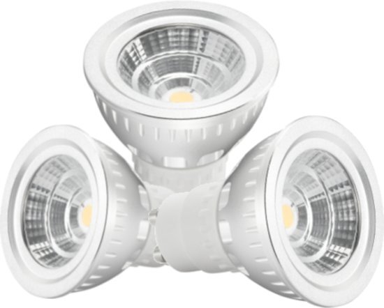 QUALEDY Set van 3 LED GU10 spots (4W - 2500K- 300Lm - Dimbaar)