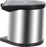 Relaxdays Inbouw prullenbak - 12 l - RVS - Keuken