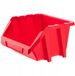 KADAX Workshop stapelkist, kleine sorteerdoos van PP-kunststof, opbergbox in verschillende maten en kleuren, opbergdozen voor gereedschapswand (rood, set van 10 - 118 x 98 mm)