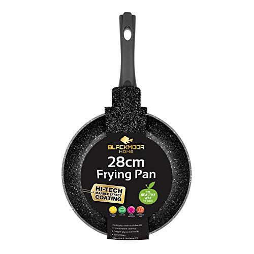 Blackmoor Home Braadpan - 28 cm - Krasbestendig - Anti-aanbaklaag - Zwart