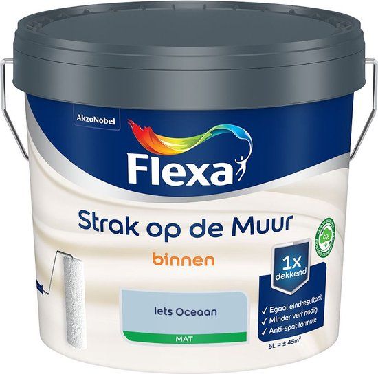 Flexa Strak op de Muur Muurverf Mat - Iets Oceaan - 5 L