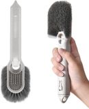 Brosse vaisselle sans marque - Distributeur de savon - Brosse de cuisine nettoyeur - Lavage hygiénique - Utilisation à une main - 26 cm de longueur - Blanc Gris