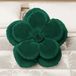 PETTI Artigiani Italiani - Bloemenkussen van fluweel met vulling, slaapkamer kussenslopen, sierkussen in bloemvorm, smaragdfluwelen bloem 1 stuk - diameter 50 cm