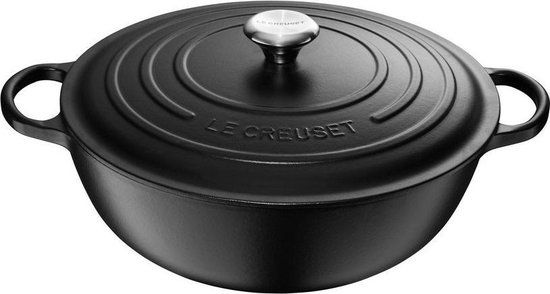 Le Creuset Braadpan Signature - Marmite - Mat Zwart - ø 26 cm / 4.1 liter