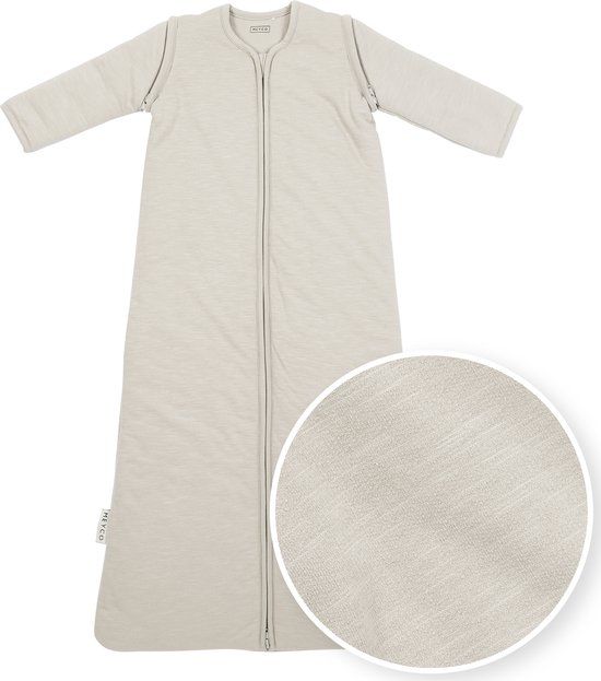Meyco Baby Winter Slaapzak met Afritsbare Mouwen - Greige