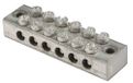 RS PRO Beschermgeleiderklem, dubbele schroef, 6-polig, schroeven, 0 tot 16 mm², grijs, verpakking van 5 stuks