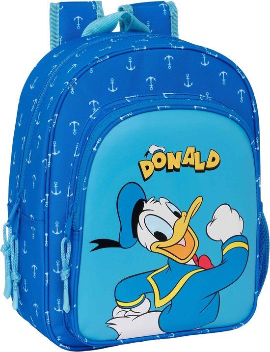 Disney Donald Duck Rugzak, Navy - 34 x 26 x 11 cm - Polyester