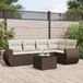 Maison Exclusive - Ensemble de jardin pour extérieur, composé de 6 pièces avec coussins, marron, en polyrotin