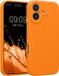 kwmobile telefoonhoesje geschikt voor Apple iPhone 17 - TPU backcover met siliconen coating - Smartphone case in fruitig oranje