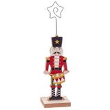 Juinsa Houten soldaat met sokkel en clip, boodschap, 19 cm, meerkleurig