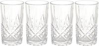 Cook Concept Cocktail Drinkglazen - Luxe relief - transparant - glas - set 4x stuks - 350 ml