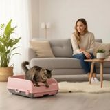 Merkloos Halfautomatische kattenbak met open deksel